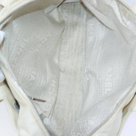 CHANEL Hand Bag Canvas Leather Beige CC Auth yb619 - Picture 11 of 16